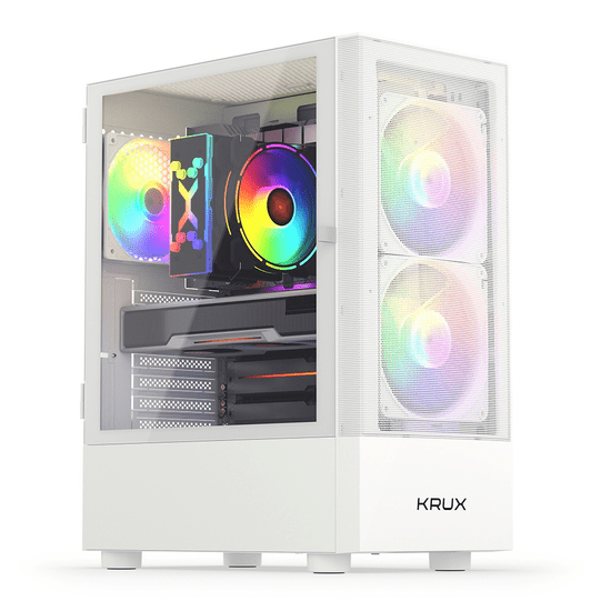 Krux Vako RGB Számítógépház - Fehér (KRXD005)