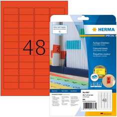 Herma Etiketten A4 rot 45,7x21,2 mm Papier matt 960 St. (4367)