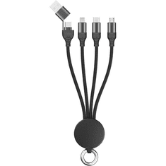 GO! USB / Type C Ladekabel Micro USB, Lightn., USB-C 15cm sw (797363)