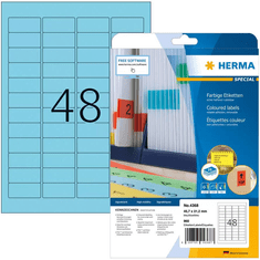 Herma Etiketten A4 blau 45,7x21,2 mm Papier matt 960 St. (4368)
