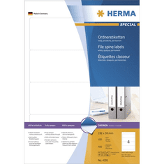 Herma Ordneretiketten A4 weiß 192x59 mm Papier opak 400 St. (4291)