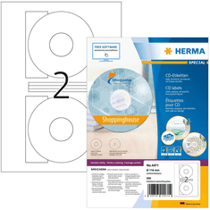Herma CD-Etiketten A4 weiß 116 mm Papier opak 200 St. (4471)