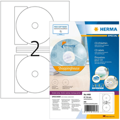 Herma CD-Etik. Maxi A4 weiß 116 mm Papier opak 200 St. (4460)