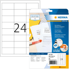 Herma Abdecketik. A4 weiß 64,6x33,8 mm Papier opak 600 St. (4227)