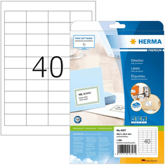 Herma Etiketten A4 weiß 48,5x25,4 mm Papier matt 1000 St. (4357)