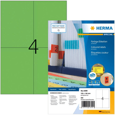 Herma Etiketten A4 grün 105x148 mm Papier matt 400 St. (4399)