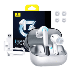 Baseus AeQur G10 TWS Bluetooth fülhallgató fehér(A00055400221-00)