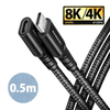 SPEED+ USB-C apa - USB-C anya hosszabbító kábel 0,5m fekete (BUCM32-CF05AB) (BUCM32-CF05AB)
