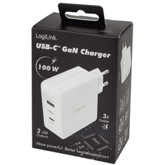 LogiLink Charger 2-Port USB-A/USB-C 100 W White (PA0281)