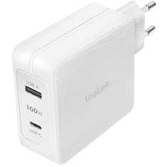 LogiLink Charger 2-Port USB-A/USB-C 100 W White (PA0281)