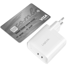 LogiLink Charger 2xUSB-C 65 W White (PA0283)