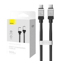 BASEUS CoolPlay USB-C - USB-C kábel 100W 2m fekete (CAKW000301) (CAKW000301)