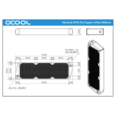 Alphacool Folyadékhűtő radiátor NexXxoS XT45 X-Flow Full Copper 36cm (4250197142359)