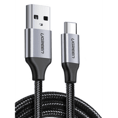 Ugreen US288 USB-A - USB-C kábel QC3.0 2m fekete-ezüst (60128B) (UG60128B)