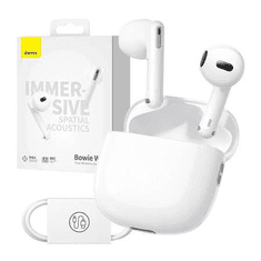 Baseus Bowie WX5 TWS fülhallgató fehér (A00051000213-00)