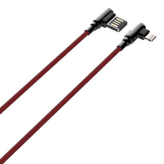 LDNIO LS421 USB-A - Lightning kábel 2.4A 1m fekete-piros (5905316143241) (LS421 lightning)