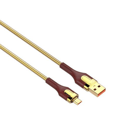 LDNIO LS682 USB-A-MIcroUSB kábel 30W 2m arany-barna (5905316144347) (LS682 Micro)