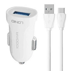 LDNIO DL-C17 autós töltő USB-A hálozati töltő + USB-C kábel (5905316142718) (DL-C17 Type C)