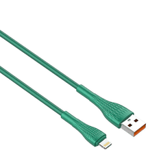 LDNIO LS672 USB-A - Lightning kábel 30W, 2m zöld (5905316144729) (5905316144729)