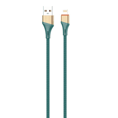LDNIO LS632 USB-A - Lightning kábel 30W, 2m zöld-aranyszínű (5905316144644) (5905316144644)