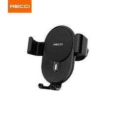 Recci RHO-C10 szellőzőrácsba rögzíthető autós telefon tartó és töltő fekete