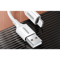 Ugreen US155 USB-A – Lightning kábel 2.4A 0.5m fehér (80313) (80313)