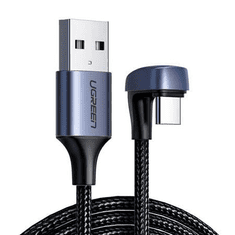 Ugreen USB-A - USB-C (U-alakban hajlított) kábel 1m (70313) (UGREEN70313)