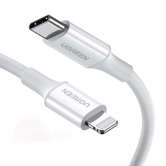 Ugreen USB-C - Lightning kábel PD, 3A 0.5m fehér(60747) (60747)