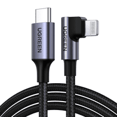 Ugreen US305 USB-C - Lightning lapos kábel 3A 1m fekete (60763) (60763)