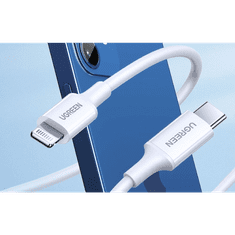 Ugreen USB-C - Lightning kábel PD, 3A 0.5m fehér(60747) (60747)