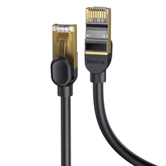 BASEUS Network Cable High Speed (CAT7) of RJ45 (round cable) 10 Gbps 1.5m Black (WKJS010201) (WKJS010201)