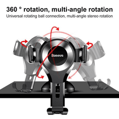 BASEUS Car Mount Osculum Type Gravity Black/Silver (SUYL-XP0S) (SUYL-XP0S)