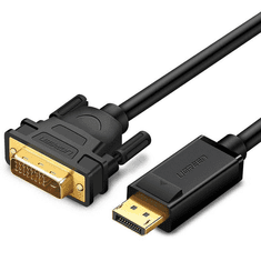 Ugreen DP103 DisplayPort - DVI kábel, FullHD, egyirányú, 2m, fekete (10221) (UG10221)