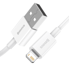 BASEUS Superior USB töltőkábel, 2,4 A, 0,25 m, fehér (CALYS-02) (CALYS-02)