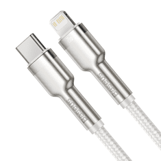BASEUS Cafule USB-C Lightning töltőkábel, PD, 20W, 1 m, fehér (CATLJK-A02) (CATLJK-A02)