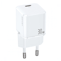 USAMS CC148T45 mini Super Si PD hálózati gyorstöltő adapter 30W fehér (1380755) (CC148TC02)