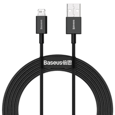 BASEUS Superior USB töltőkábel, 2,4 A, 2 m, fekete (CALYS-C01) (CALYS-C01)