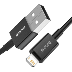 BASEUS Superior USB töltőkábel, 2,4 A, 2 m, fekete (CALYS-C01) (CALYS-C01)