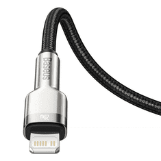 BASEUS Cafule USB-C- Lightning kábel, PD, 20W, 0.25m, fekete (CATLJK-01) (CATLJK-01)