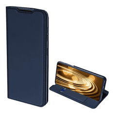 Dux Ducis SKIN PRO tok álló, bőr hatású (FLIP, oldalra nyíló, bankkártya tartó, asztali tartó funkció) SÖTÉTKÉK [Samsung Galaxy S21 Plus (SM-G996) 5G] (5996591035390)