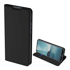 Dux Ducis SKIN PRO tok álló, bőr hatású (FLIP, oldalra nyíló, bankkártya tartó, asztali tartó funkció) FEKETE [Nokia 3.4] (5996591011554)