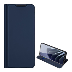 Dux Ducis SKIN PRO tok álló, bőr hatású (FLIP, oldalra nyíló, bankkártya tartó, asztali tartó funkció) SÖTÉTKÉK [OnePlus 10 Pro 5G] (5996591153162)