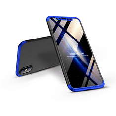 GKK 360 Full Protection 3in1 Apple iPhone X/XS Hátlap - Fekete/Kék (GK0218)