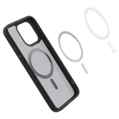 Spigen Ultra Hybrid MagFit Apple iPhone 15 Pro MagSafe Tok - Matt Fekete/Áttetsző (ACS06720)