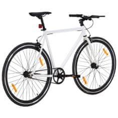 Vidaxl fehér és fekete örökhajtós kerékpár 700c 51 cm 92261