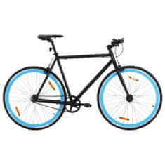 Vidaxl fekete és kék örökhajtós kerékpár 700c 55 cm 92259