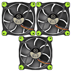 Thermaltake Riing 12 Zöld 120mm rendszerhűtő (3db) (CL-F055-PL12GR-A)