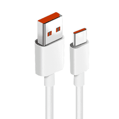 Xiaomi Turbo Charge 6A USB-A apa - USB-C apa 2.0 Adat és töltőkábel - Fehér (1m) (XIA6AWH)