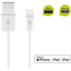 Goobay 72909 Lightning apa - USB-A apa 2.0 Adat és töltő kábel 3m - Fehér (72909)