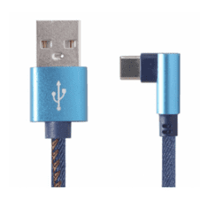 Gembird USB-A apa - USB-C Adat és töltő kábel - Kék (1m) (CC-USB2J-AMCML-1M-BL)
